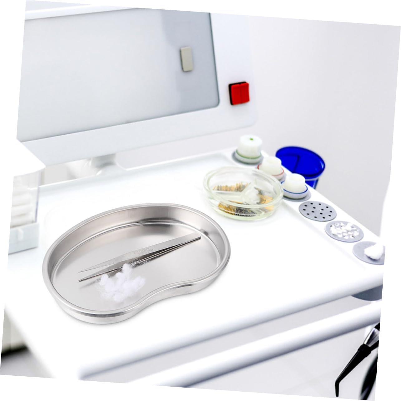 SOLUSTRE 2Pcs Stainless Steel Dentist Tray Curved Tray for Beauty Salon Tooth Extraction