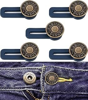 (5 Sets )Button Extender for Trousers Waist Extenders for Mens Trousers Jean Button Extender Waistband Extender Jeans Retractable Button