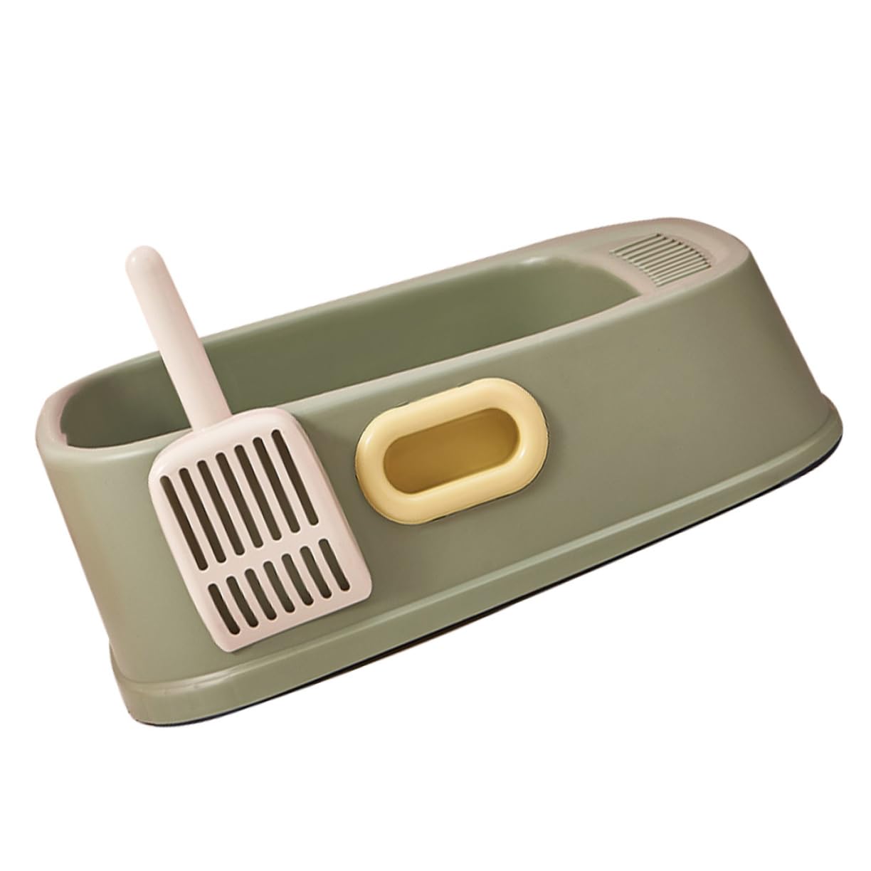 BESPORTBLE 1set Semi-Enclosed Cat Toilet Litter Box Breathable Design for Kittens Avoids Cat Owners