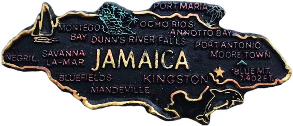 Altko Blue Map Style Jamaica Magnet Fridge Refrigerator Magnet Decoration Sticker Souvenir Resin Crafts Kitchen Whiteboard