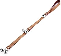 Vista 19 de Campanas de Cuero para Perros, para Pomo de Puerta/Entrenamiento de Orinal/Salir al Aire Libre, Campana de Cobre con Ajuste de Longitud, Campana