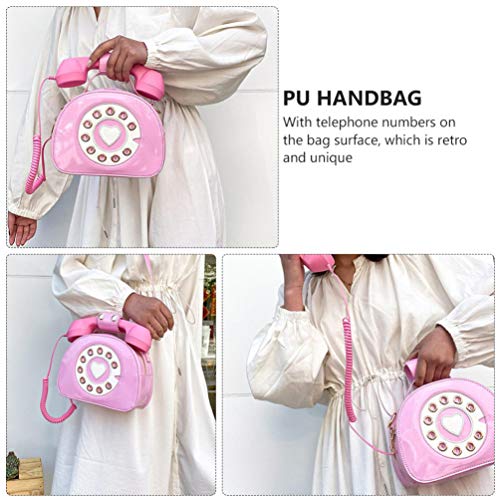 VALICLUD Umhängetasche Telefon Geformte Handtasche Retro Top Griff Tasche Neuheit Geldbörse für Frauen