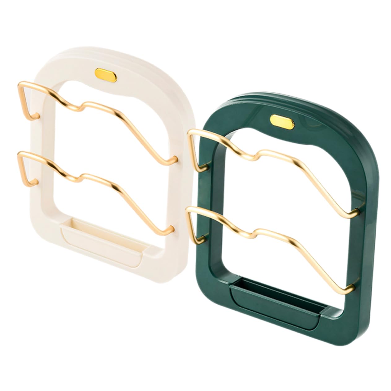 Zerodeko Wandmontierter Topfdeckelhalter 2 Stück aus Edelstahl und Abs
