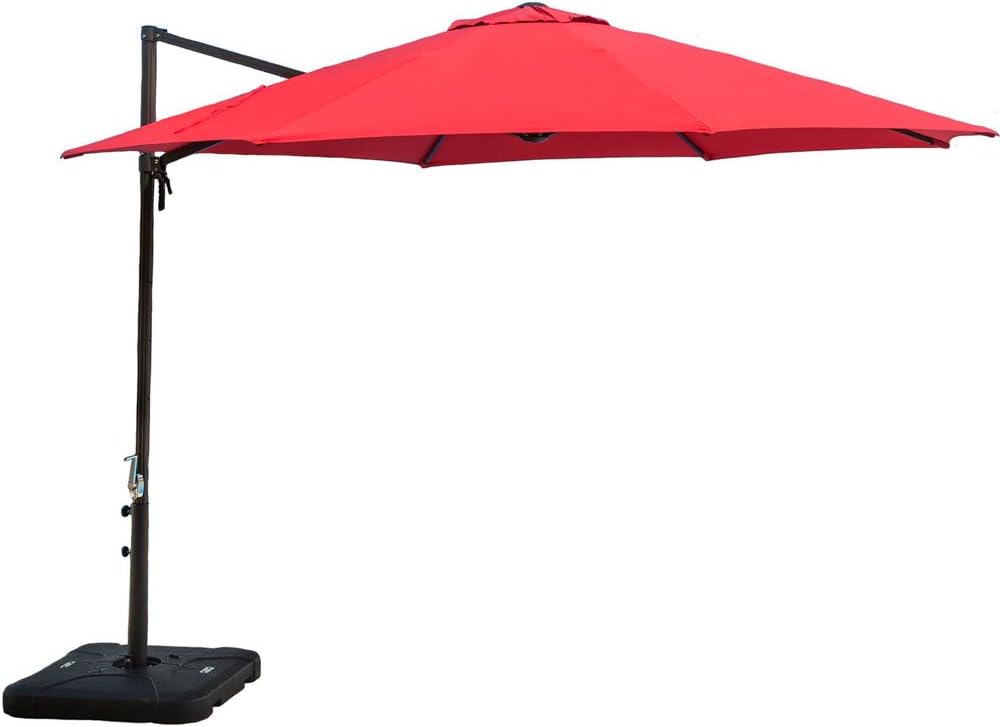 Hanover Outdoor Furniture RED Cantilever Outdoor Umbrella