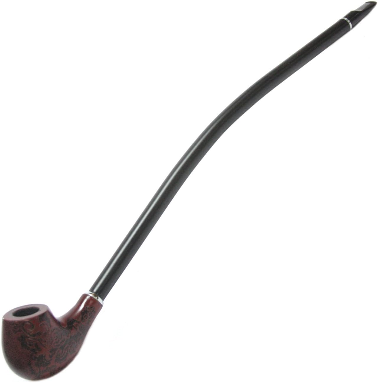Gstar 16" Long Pear Wood Churchwarden Wooden Pipe with Cleaning Tool Kit and Gift Box