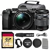 OM SYSTEM OM-5 Mark II Mirrorless Camera with 14-150mm f/4-5.6 II Lens Bundle (Black) | 20MP Sensor, 5-Axis IBIS, Weather-Sealed Body & 4K Video | for Travel & Outdoors + 64GB Card + Battery + More