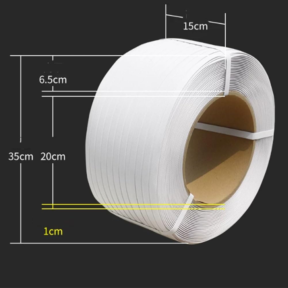 Rouleau De Feuillard De Cerclage PET Coloré, Résistance À La Rupture De 1500 Lb, Épaisseur De 0,8 Mm, Largeur De 16 Mm, Idéal pour Le Tressage Créatif Et Le Regroupement D'articles(Green)