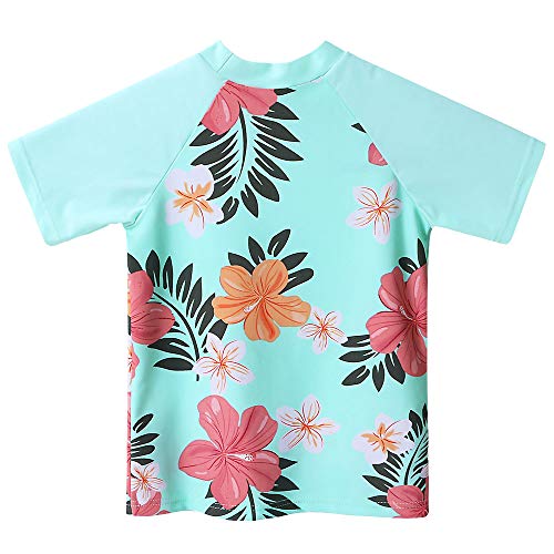 Girls Two Piece Swimsuit Floral UPF 50+ Rash Guard Set Kids Beach Swimwear3