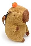 CHENXIAOHONG Mochila Capivara de Pelúcia Fofa para Crianças e Meninas, Mochila Escolar Infantil Estilo Coisas Fofas, Bolsa Escolar para Menina com Design de Capivara Grande (Amarelo)