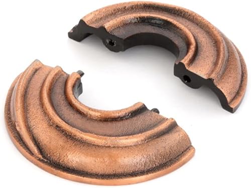 Miniatura 4 de Renovators Supply Manufacturing Placa de escudo de 3,13 pulgadas OD Escutcheon 12 en IPS Acabado de cobre antiguo Brida de radiador de aluminio