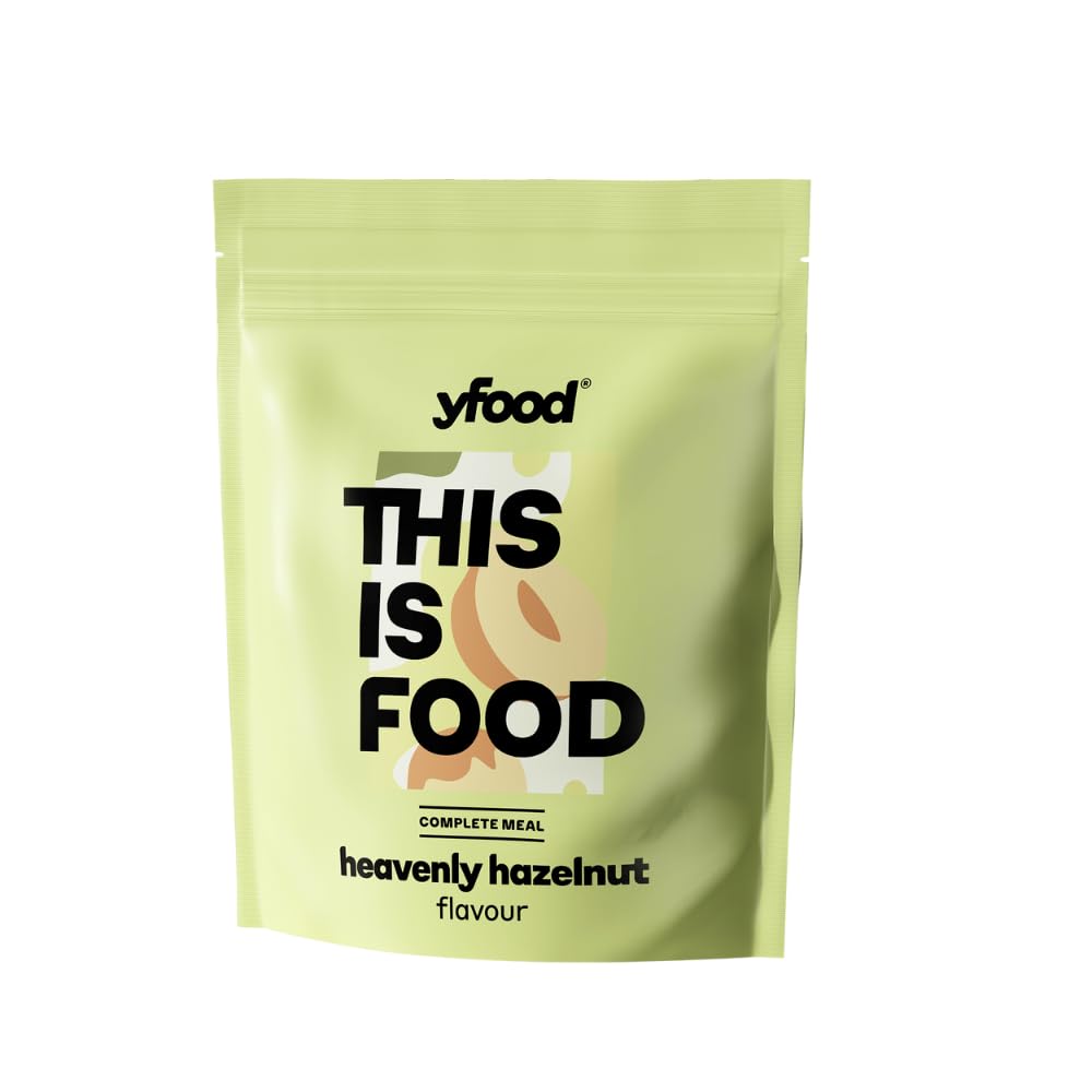 yfood Comida para beber Heavenly Hazelnut – 12 comidas de 400 kcal en polvo – 25 g de proteínas, vitaminas y minerales – Sabor: avellana