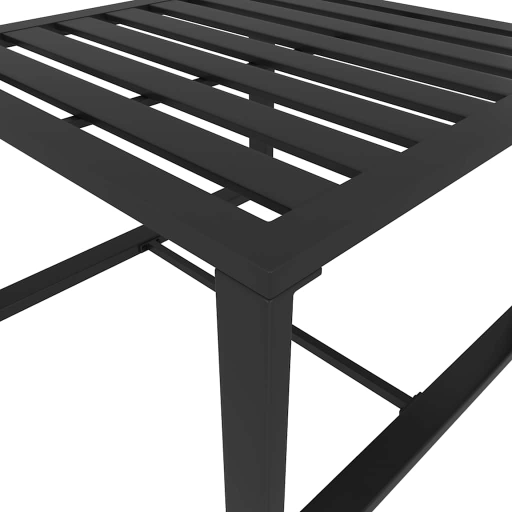 Stolik kawowy, aluminiowy, antracytowy, odporny na warunki atmosferyczne, 60 x 60 x 38 cm, lekki modułowy, do ogrodu, na taras, balkon, sofę, możliwość rozszerzenia, możliwość rozszerzenia