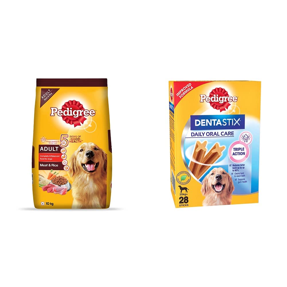 See full amazon price history chart for Pedigree Adult Dry Dog Food, Meat & Rice, 10kg Pack and Dentastix Large Breed (25 kg+) Oral Care Dog Treat (Chew Sticks) (28 Sticks) 1.08kg Pedigree Adult Dry Dog Food, Meat & Rice, 10kg Pack and Dentastix Large Breed (25 kg+) Oral Care Dog Treat (Chew Sticks) (28 Sticks) 1.08kg (B08GMTMH2K) Amazon Price History, Amazon Price Tracker