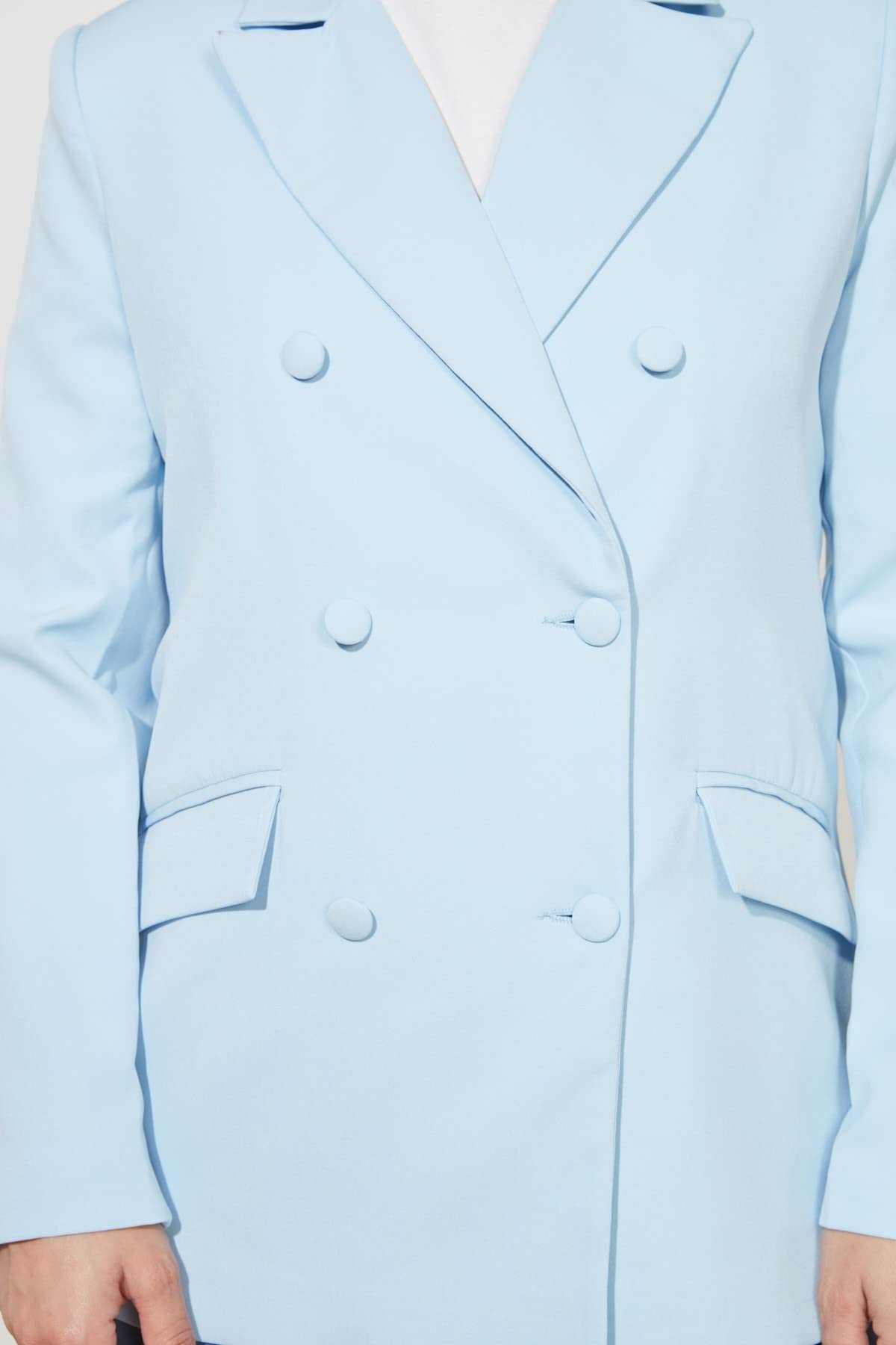 Trendyol Veste Blazer avec Boutons Verts Trendyol Green Button Veste Blazer Détail Vert Femme