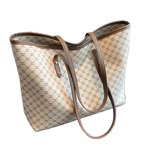 Large Capacity Shoulder Bag Women's PU Leather Handbag for Commuting and Casual Use Versatile Tote Bag