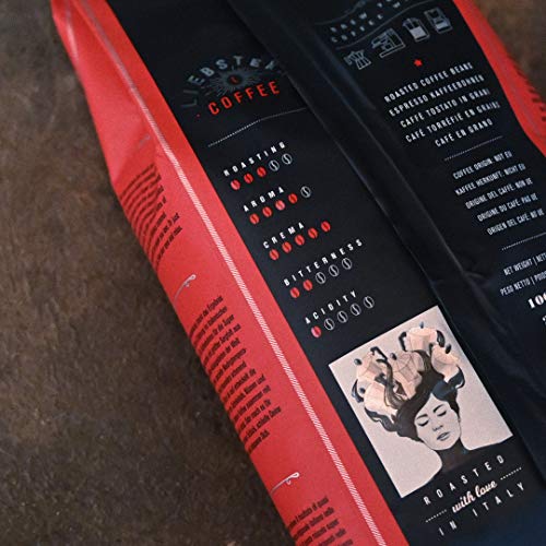 NEU | LIEBSTERN COFFEE | Kaffeebohnen 1kg | SUPER CREMA | Kaffee mit wenig extra Säure| Beste Espressobohnen für Vollautomaten| Mittlere Röstung mit viel Aroma