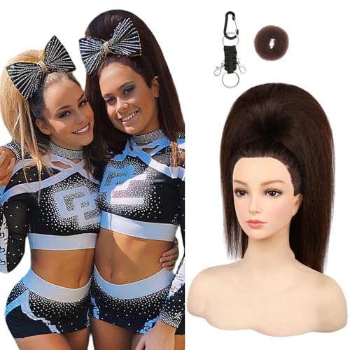 SEIKEA Cheer Ponytail Hair Piece, 100% Super Protein Fiber Straight Cheerleader Hairpiece Lightweight Silky Smooth Fluffy 18