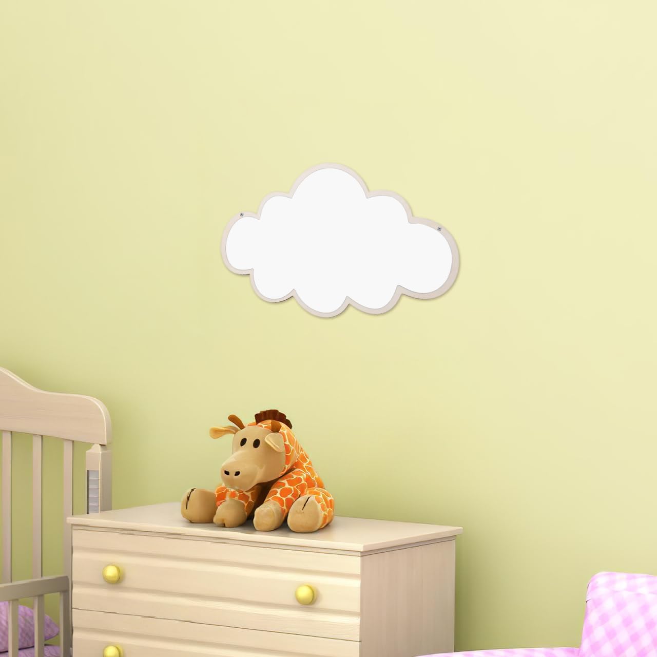 Nordic Children S Safety Mirror 15X10 Inch Wall-Mounted Kids Mirror with Detachable Base Non-Slip Bottom for Nursery Bedroom Bathroom Decor