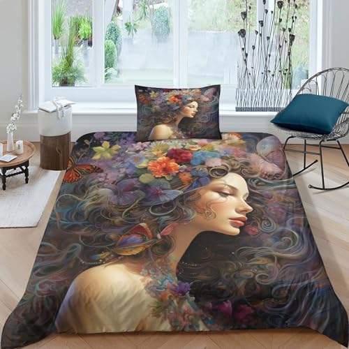 Housse de couette 135x200 cm microfibre hypoallergénique facile à laver