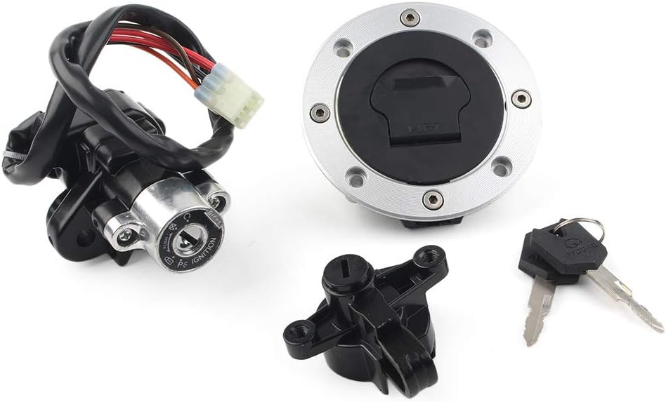 Three T Gas Tank Cap, Seat Lock & Keys, Switch Set for Suzuki Bandit GSF600 1995-2004, GSF1200 1997-2005
