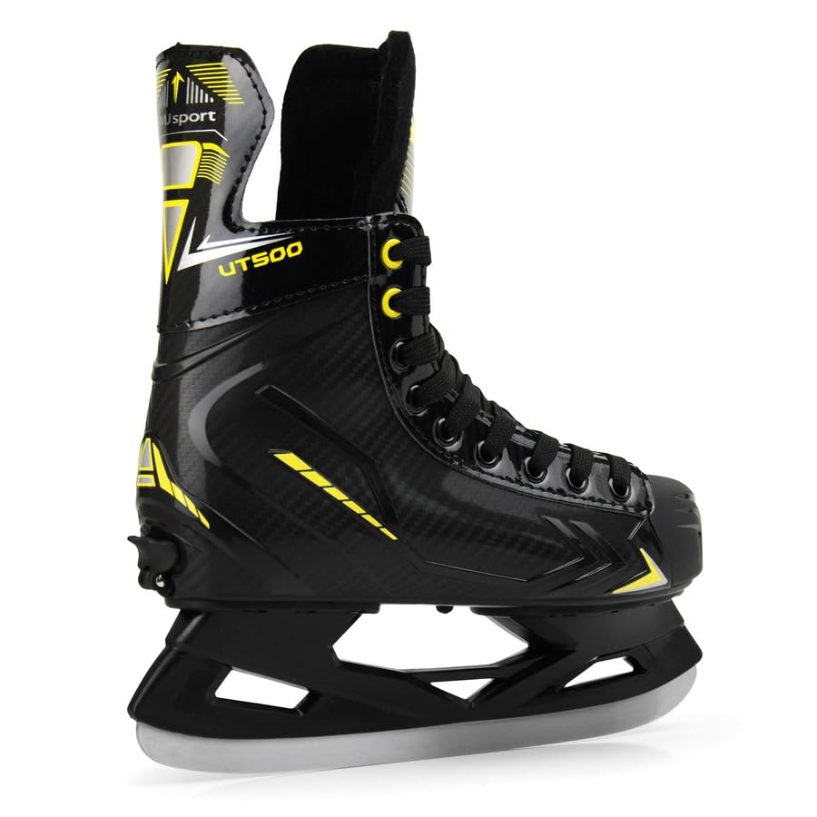 Pattini da hockey per bambini, regolabili, da hockey su ghiaccio, SMJ UT500