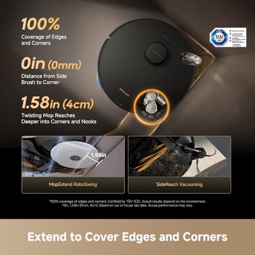 Image of DREAME Matrix10 Pro Robot Vacuum and Mop, Featuring Multi-Mop Switching Dock, Three-Solution Compartment, Detangling Brush, 30,000Pa Suction, 212F (100℃) Mop Self-Cleaning Black
