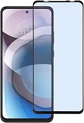 Para Motorola One 5G, Moto One 5G UW /XT2075 - Protetor de tela de vidro temperado com adesivo completo - Preto