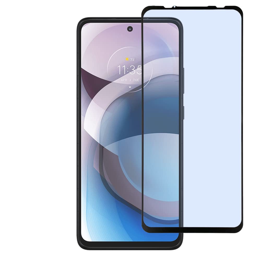 CELZEN - For Motorola One 5G Ace XT2113, Moto One 5G Ace (2021) - Full Adhesive Tempered Glass Screen Protector - Black