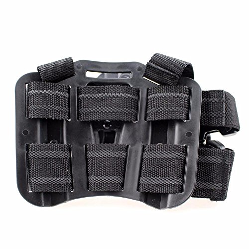 LIVIQILY Tactical Leg Holster Right Hand Paddle Thigh Belt Drop Pistol Gun Holster w/Magazine Torch Pouch for G17 19 22 23 31 32 (Black) - Thumbnail 5