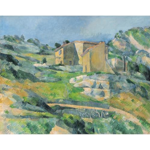 Cézanne Maisons en Provence toile imprimée grand format pour habiller un grand mur vide