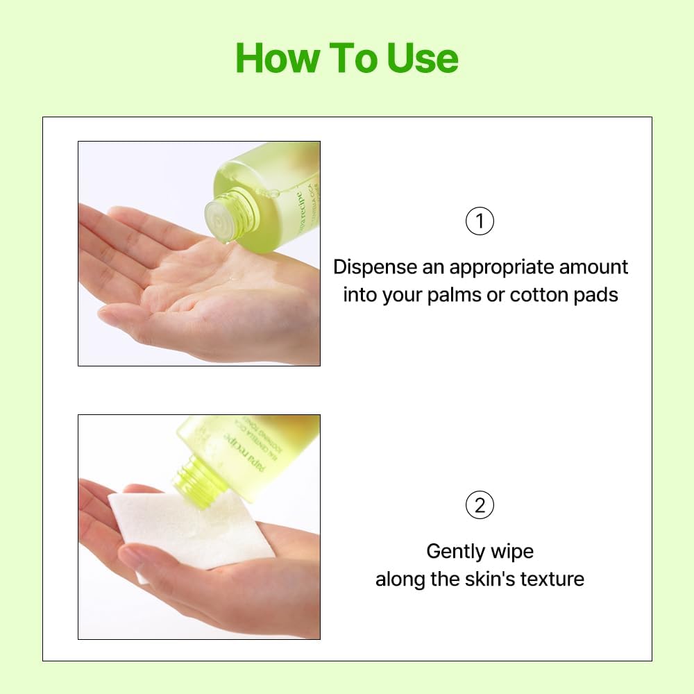 Papa Recipe Real Centella CICA Soothing Toner (150ml / 5.07fl oz) - Centella Soothing Care, Gentle PHA Exfoliation, Daily Mild Toner, Gentle PHA Exfoliation, Korean Skincare