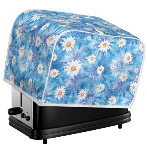Image of Talayituse Boho Mandala Daisy Flower Print Toaster Cover 4 Slice Wide Slot, Lightweight Bread Maker Cover Dust Protection Washable Appliance Bag, M