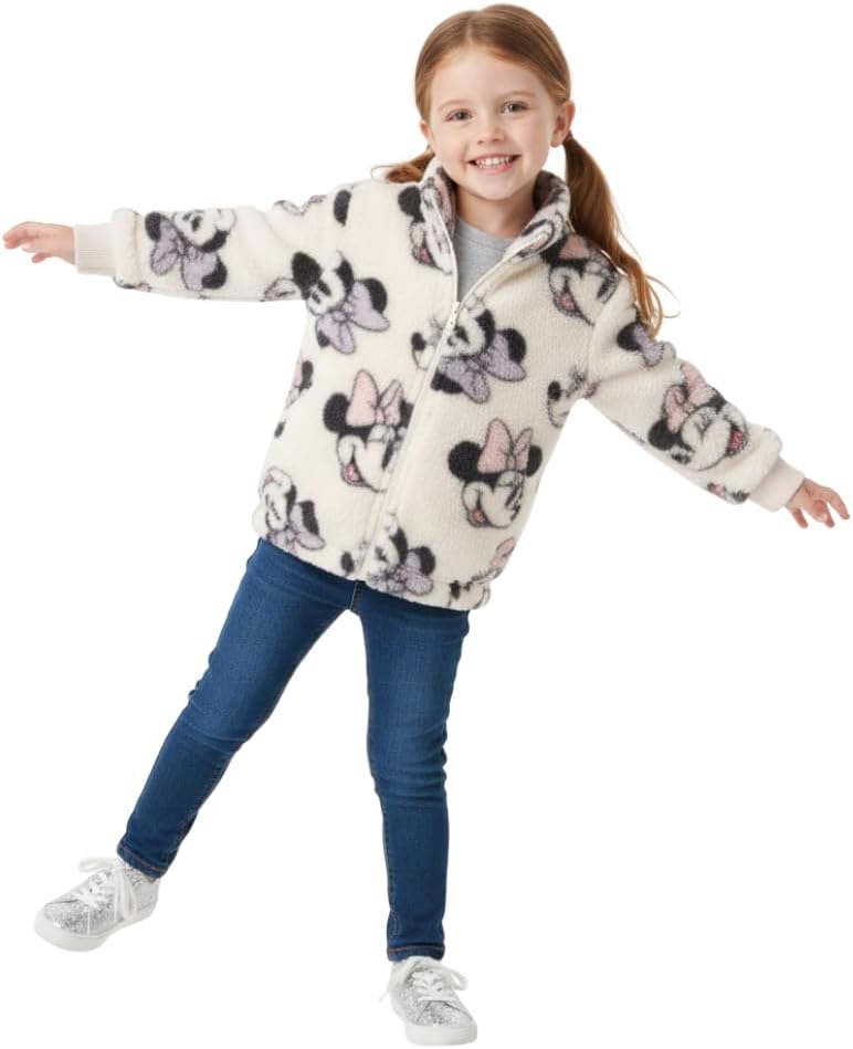 Disney Minnie Mouse Winnie the Pooh Girls Sherpa Coat Jacket for Infant, Toddler, and Big Kids - Image 7