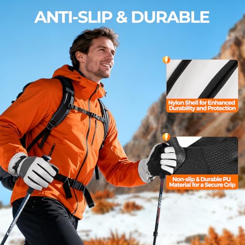Image of rivmount Winter Waterproof Ski Snow Warm Gloves for Women Men, Windproof Cold Weather Thermal with Touchscreen Fingers, for Running Driving Cycling Hiking Biking Outdoor Sports Daily Work