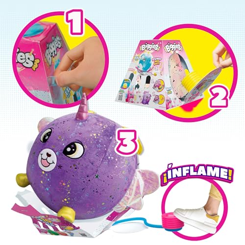 Peluche géante Biggies pour décorer la chambre de fille de 3 ans jouet surprise lilas - 4