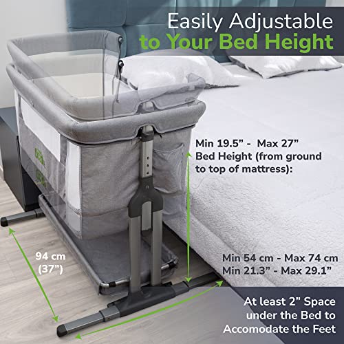 Ocodile Baby Bedside Sleeper, Cosleeping Baby Bed With Adjustable Height, Extra Storage And Integrated Wheels. Bassinets For Newborn Babies #TOP5