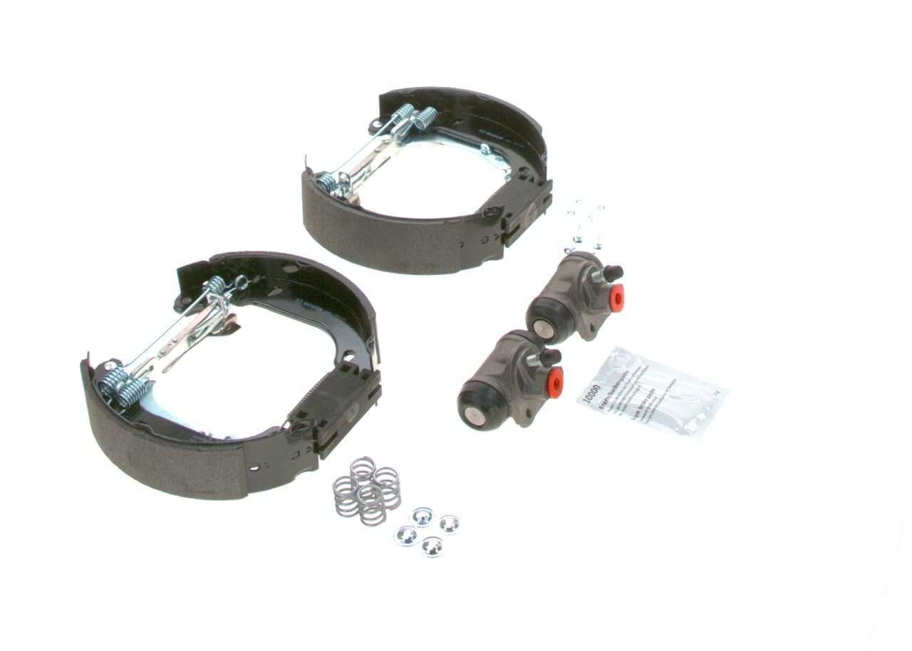 Bosch KS073 Kit Super Pro - Kit de freno trasero de tambor - 1 juego completo premontado, 2 cilindros de rueda, 4 zapatas de freno