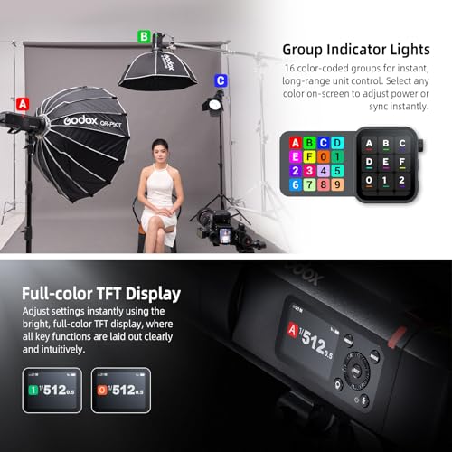 Image of Godox AD400 Pro II Outdoor Flash, 400Ws Monolight with 2.4GHz Wireless X System, Bi-Color 30W Modeling Lamp, TTL GN72 HSS 1 /8000s,0.01s~1s Recycle Time,1 /1 to 1 /512 10 Power Steps (AD400Pro Update)