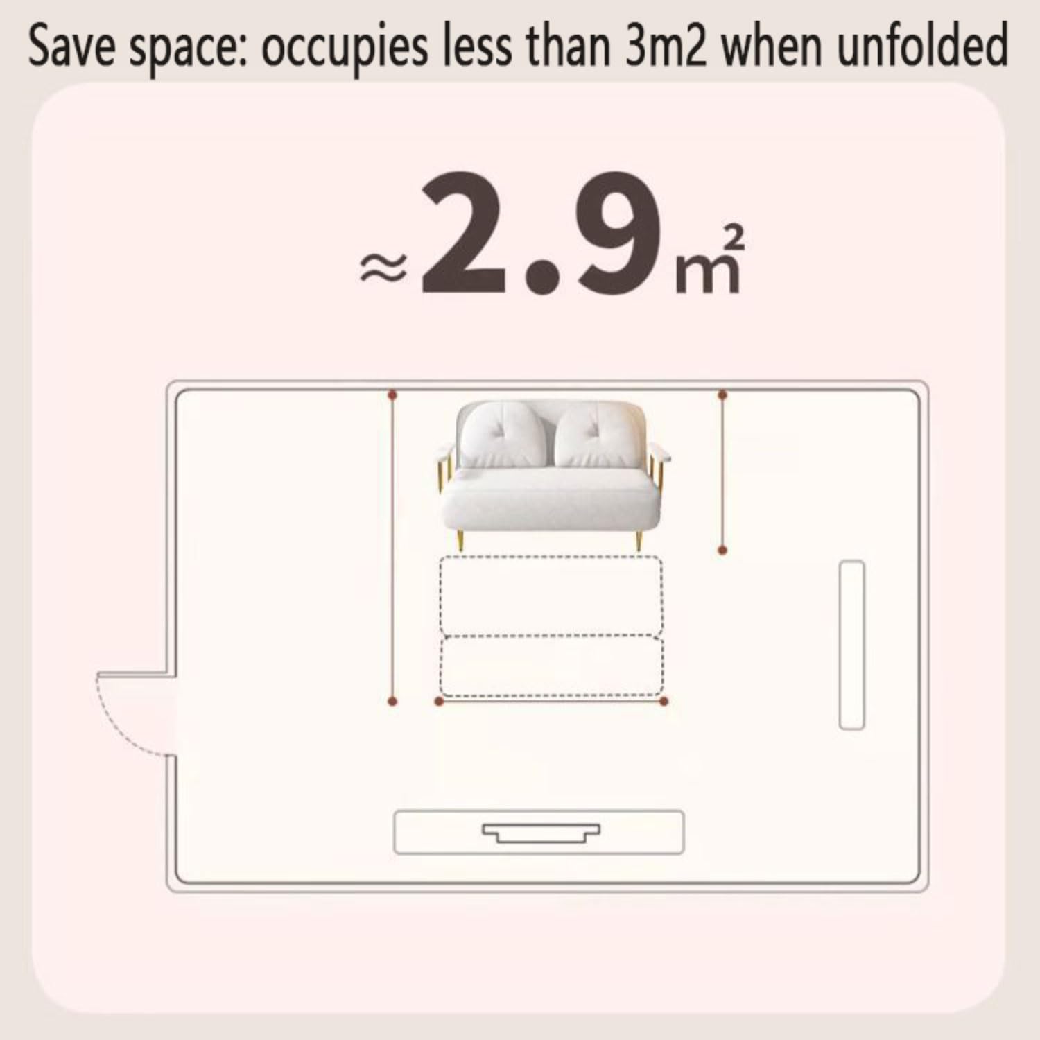 Klappbares Schlafsofa, umwandelbarer Stuhl mit verstellbarer Rückenlehne und Kissen, gepolsterter Sitz, Lounge, Couch, Schlafsessel für Wohnzimmer
