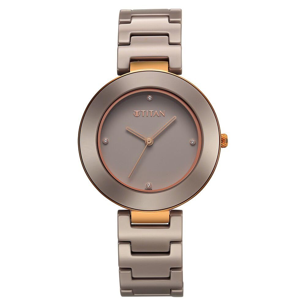 Titan Purple Ceramics Quartz Analog Brown Dial Ceramic Strap Watch for Women-NS95189KC08 (B0CSZ5VZ6F) Amazon Price History, Amazon Price Tracker