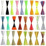 Zsrivk 25 Colors Silicone Rubber Skirt Legs Material, Fly Tying Materials Colorful Skirts DIY Fishing Accessory for Make Fly Fishing Jig Lure Flies Spinnerbait Trout Bass