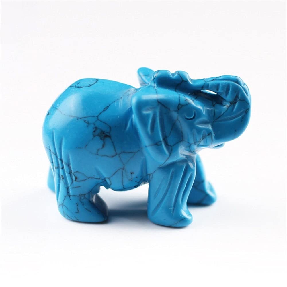 本水晶　モチーフ　象 Turquoise-coloured Elephant Mini Dangle Charm | スターリング