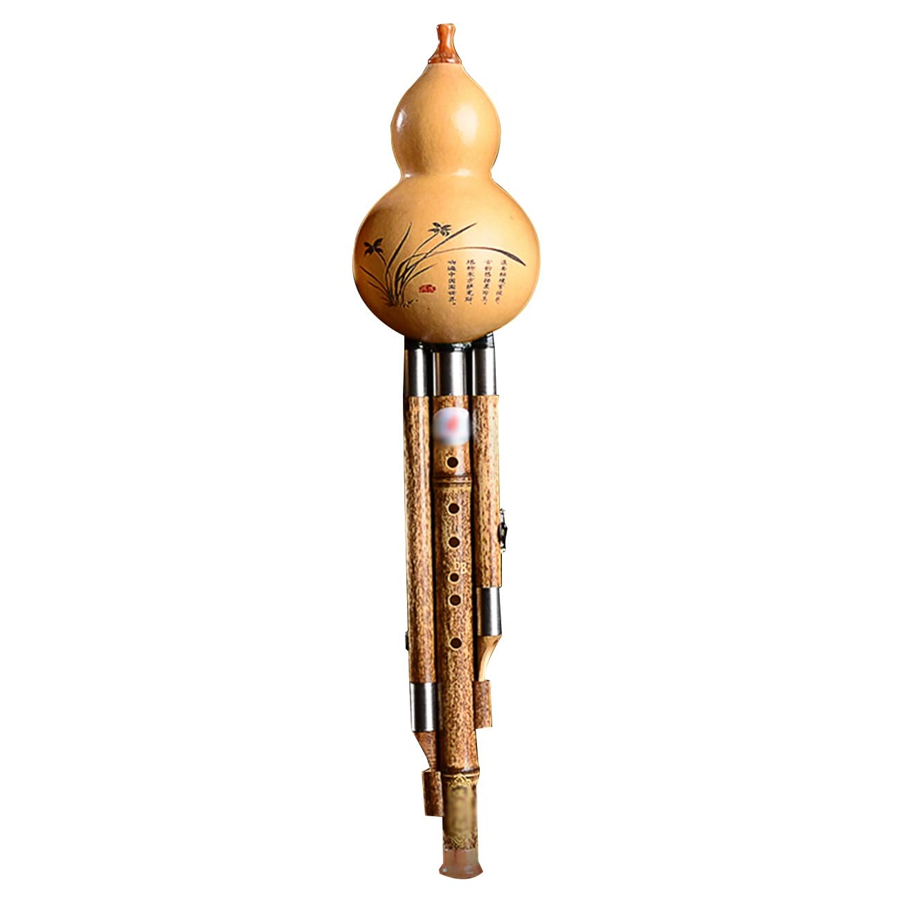 Hulusi Übungsinstrument C-Taste B Anfänger Hulusi Schüler-Kürbisflöte Für Kinder Nationales Blasinstrument Flöte Weicher Klang Und Langlebig (Color : BrownB, S : C-Key)
