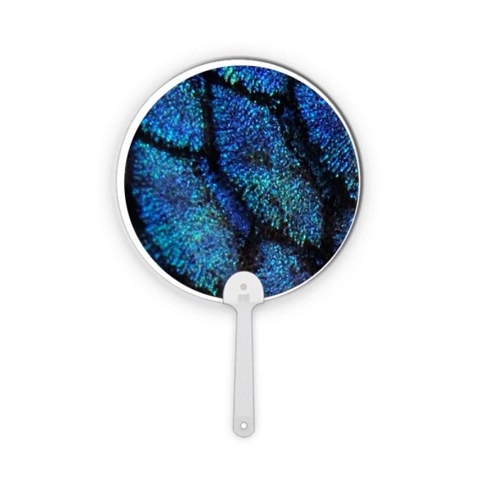 Éventail rond en plastique bleu mystère de décoration artisanale No/No Fish