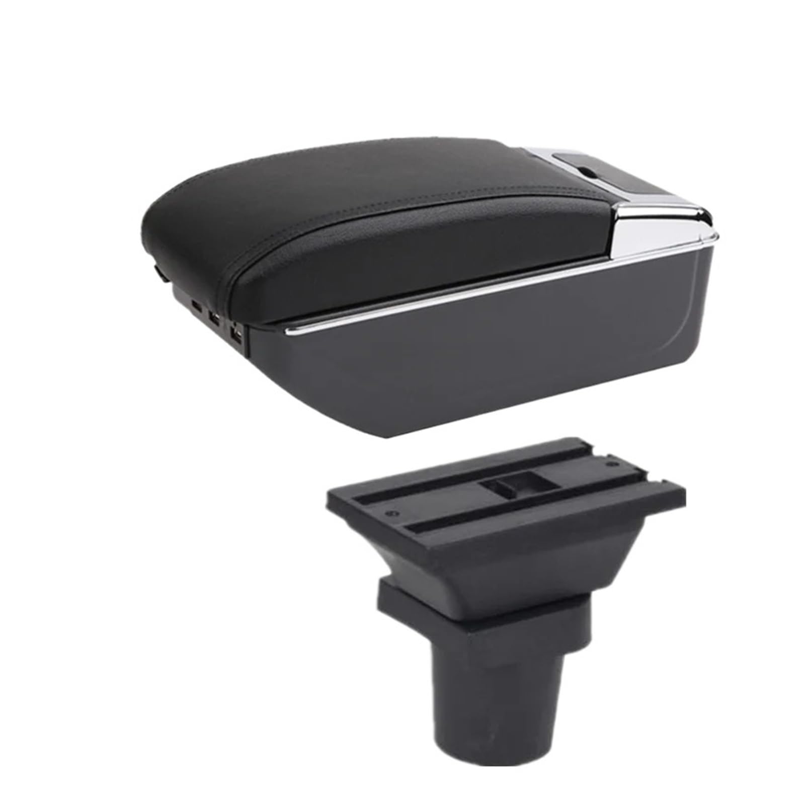 UMDJJU For Focus Mk1 Car Armrest Box Center Storage Interior Dedicated Retrofit Accessories Car Centre Console Armrest Box(C black line 7USB)