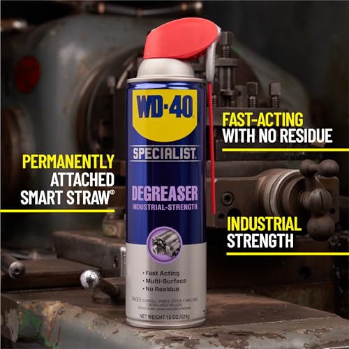WD-40 Specialist Degreaser with Smart Straw, Heavy-Duty Degreaser for Breaking Down Grease on Engines, Heavy Machinery, Power Equipment and Metal Tools, Industrial Strength Fast-Acting Formula, 15 Oz by WD-40 Specialist - Image 2