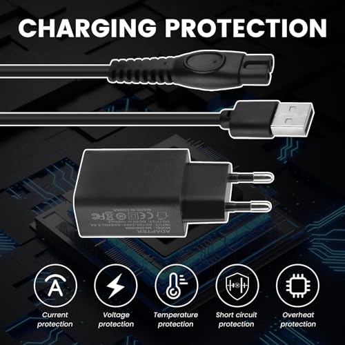 5 V scheerapparaat oplader voor Philips OneBlade 3000X/5000X/8000/i9000 360 Series QP4530 QP2834 QP1924 Geschikt voor elektrisch scheerapparaat voor geselecteerde modellen Bodygroom 3000 5000 7000 - Afbeelding 5