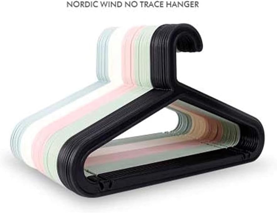 Suit Hangers 20pcs Adult Clothes Rack/Coat Hanger Home Organizer, Plastic Clothes Rack (Black) Trouser Hanger