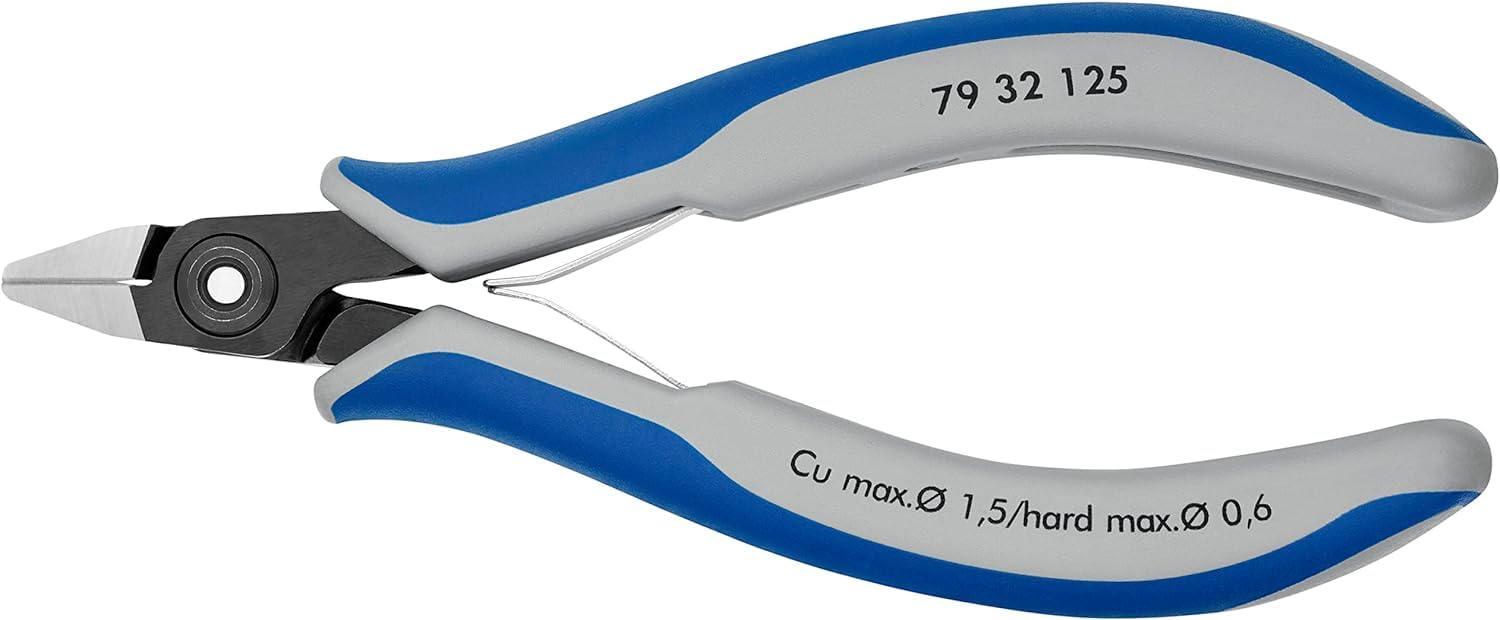 Knipex Multi Color Precision Electronics Diagonal Cutter With Multi-Component Handles 125 Mm, 79 32 125