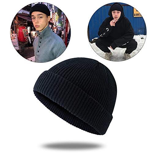 CLAPE-sans-Bord-Docker-Leon-Bonnet-Neuf-Urban-Style-Bord-Roule-retro-Travailleur-Marin-Casquette-Unique-Street-decontracte-Coton-Brimless-Chapeau